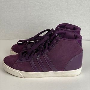 ADIDAS Cloudfoam Purple Suede Hightop Sneakers 8.5